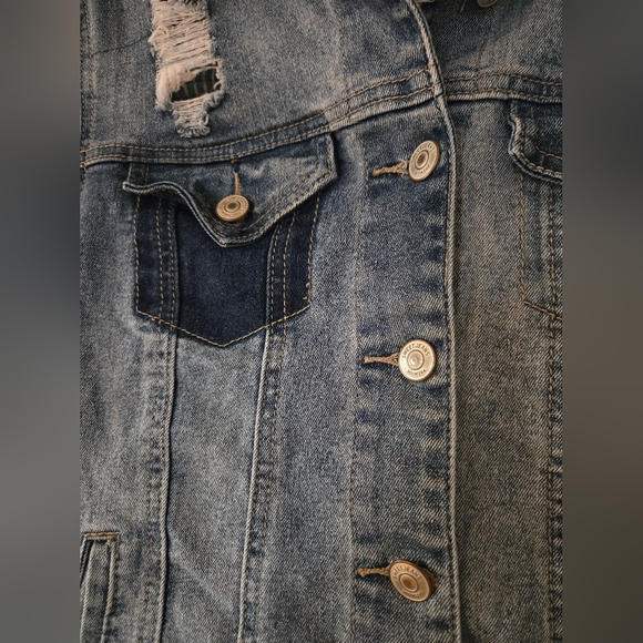 Sweet Jeans | Women's Distressed Denim Jacket - Blue, Size S - Picture 4 of 7